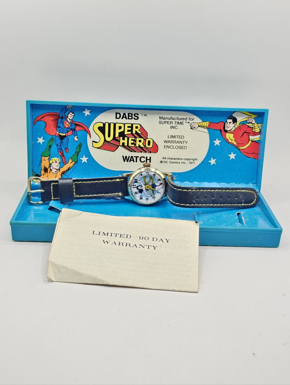 1977 Dabs Co Super Time Wonder Woman Wristwatch Working & Original Case